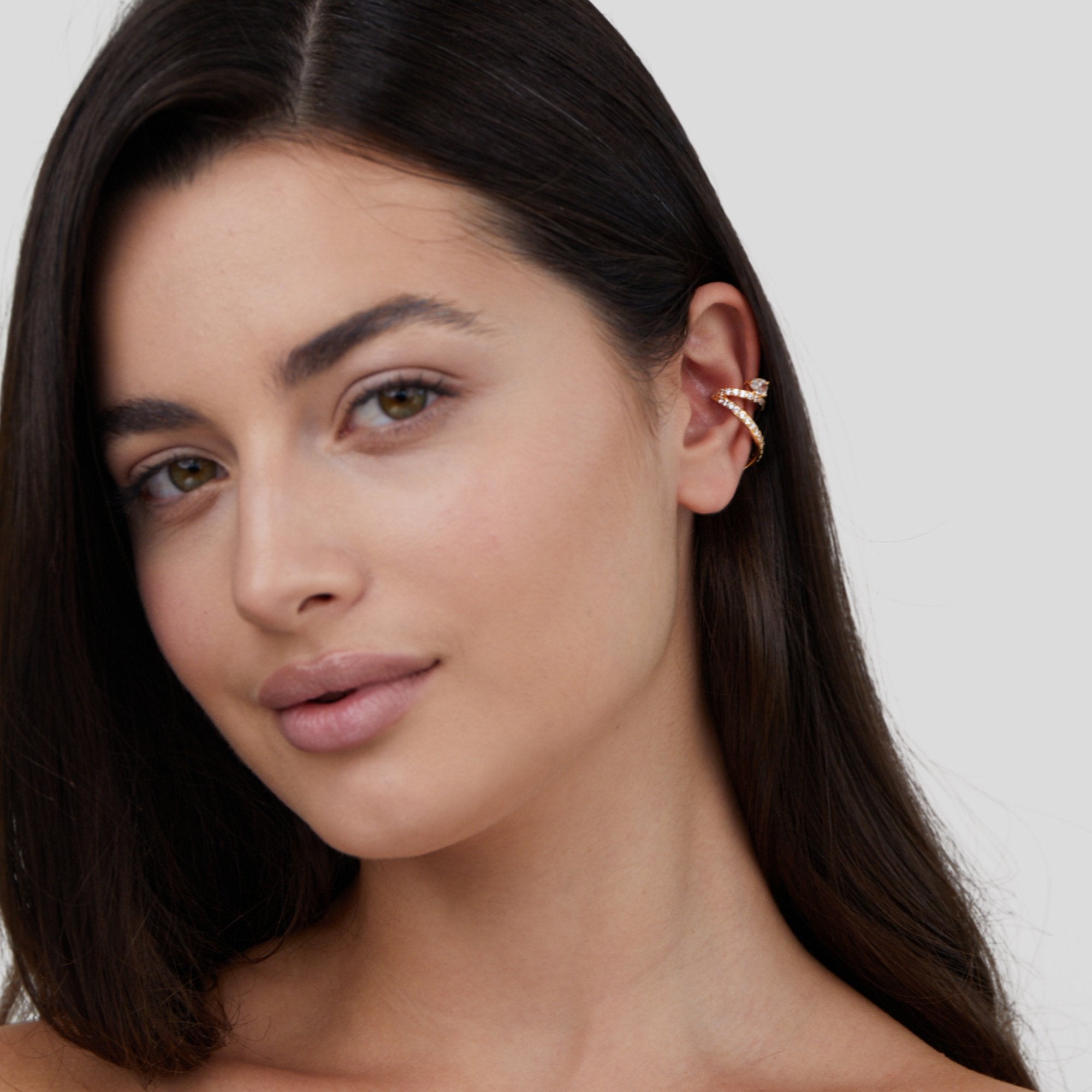 Lia | Crystal Ear Cuff (Left Only)