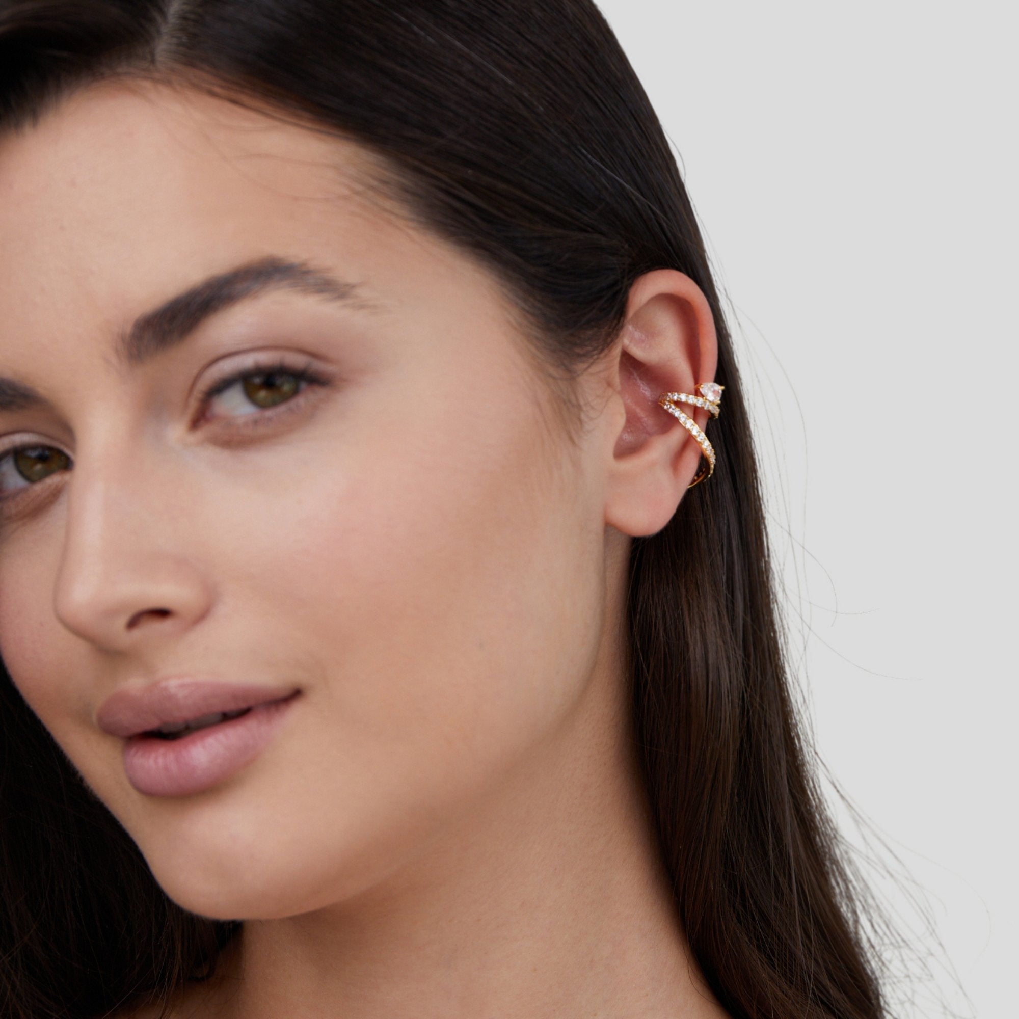 Lia | Crystal Ear Cuff (Left Only)