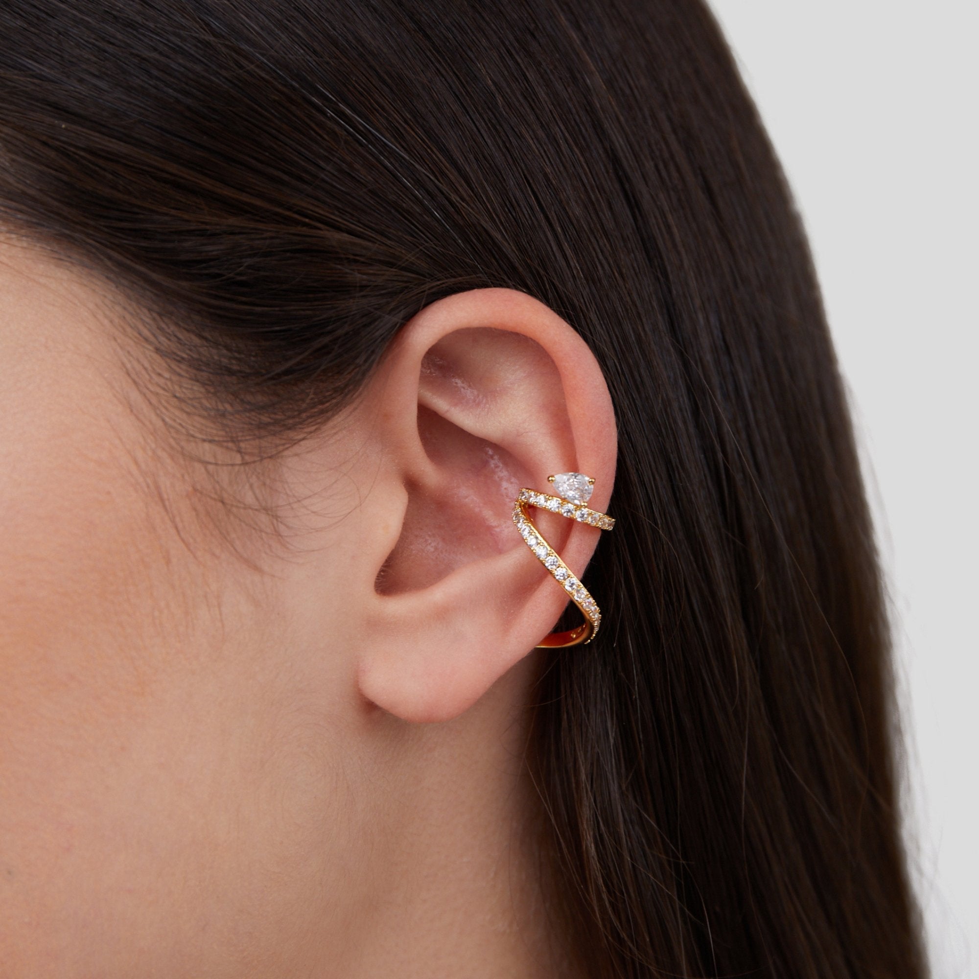 Lia | Crystal Ear Cuff (Left Only)