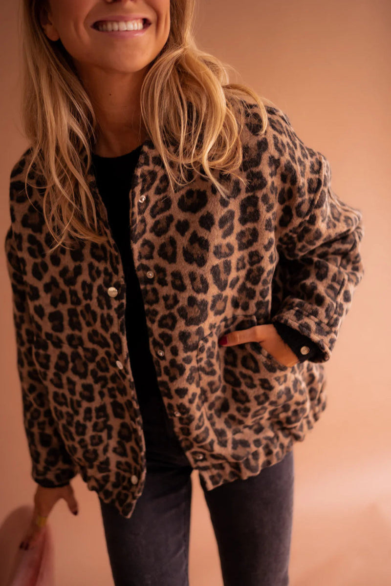 Leona | Kurtka Bomber w Cętki