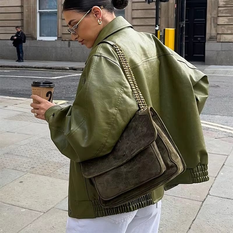 Simone - Oversized Skórzana Kurtka