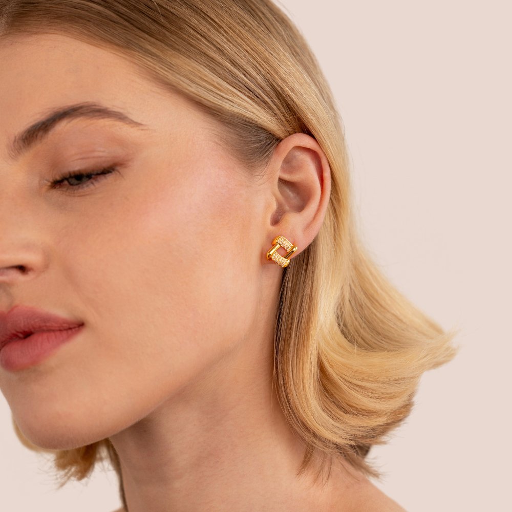 Aurora | Eleganckie Kolczyki Stud Eternity