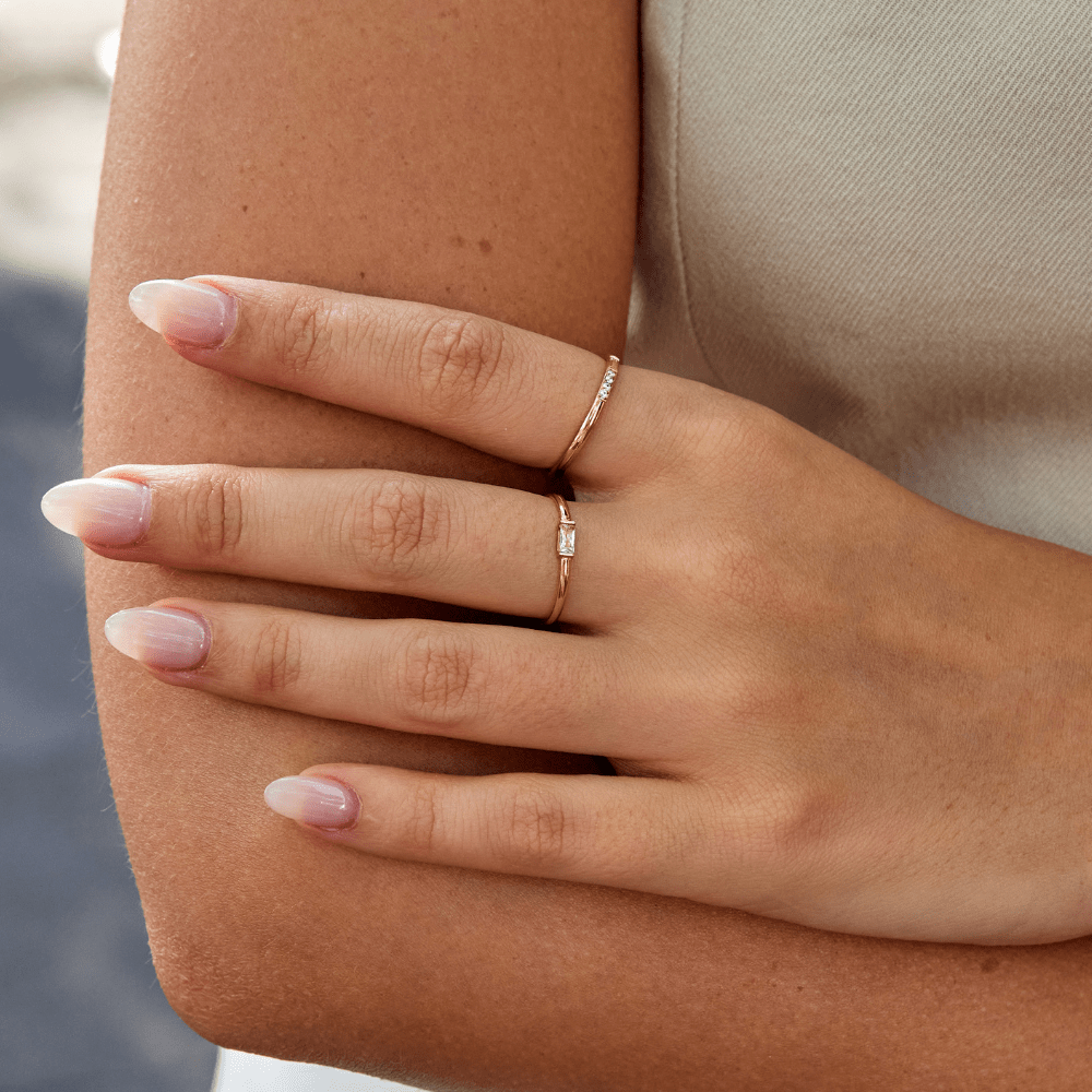 Lena | Crystal Baguette Ring