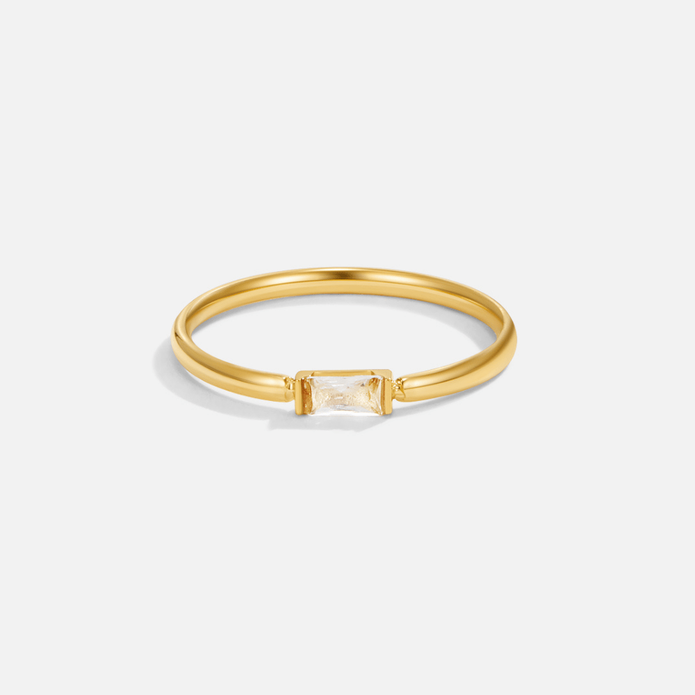 Lena | Crystal Baguette Ring