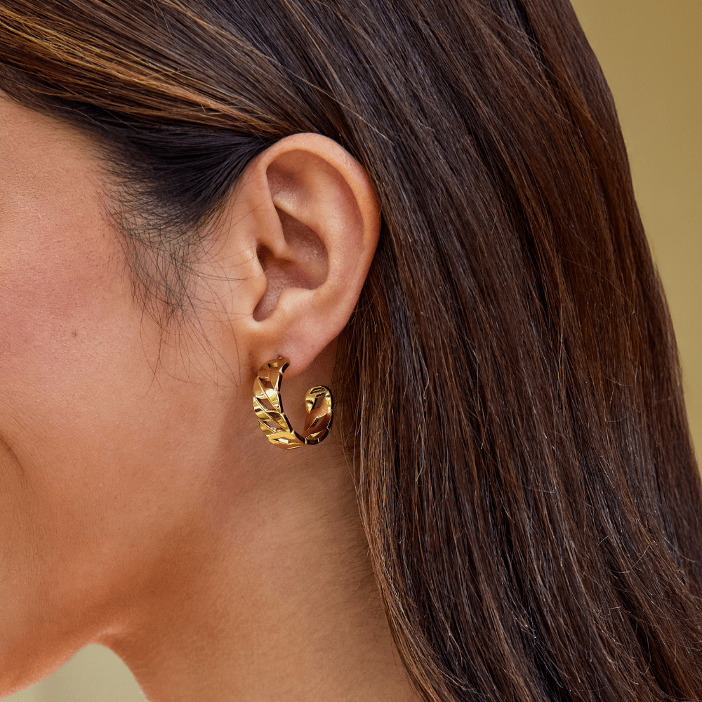 Marta | Gold Chain Hoop Earrings